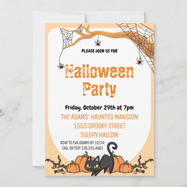 Cute Halloween Spooktacular Party Invitation (Devant)