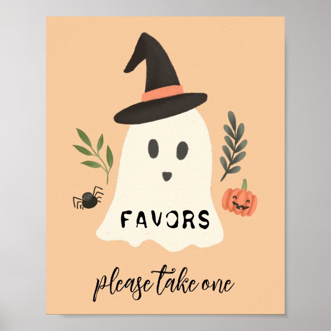 Cute Halloween Spooktacular Trick or Treat Favour Poster (Front)