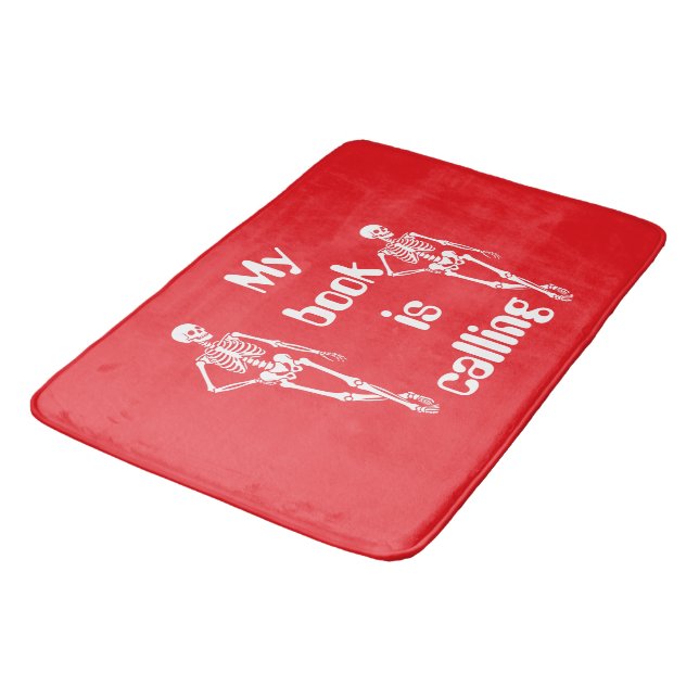 Cute Halloween Spooky Design Bath Mat (Angled)