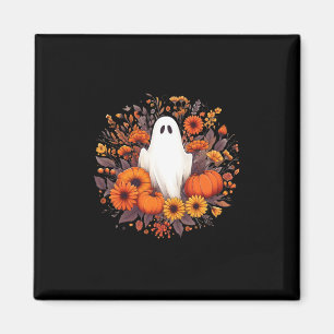 Cute Halloween Spooky Ghost Fall Pumpkin Autumn Fl Magnet