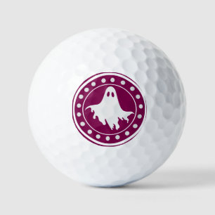 Cute Halloween Spooky Ghost Orange & White Golf Balls