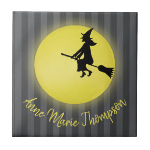Cute Halloween Spooky Witch Custom Tile