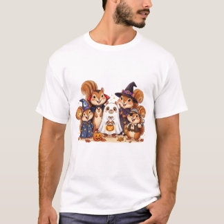 Cute Halloween Squirrels Costume Trick or Treat T-Shirt