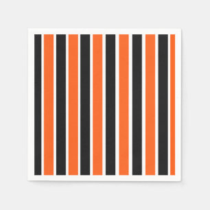 Cute Halloween Stripes in Orange and Black  Napkin