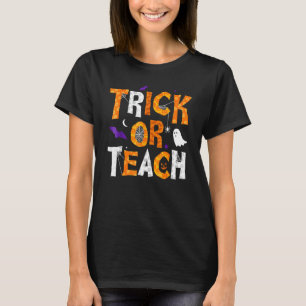 Cute Halloween Teacher School Classroom Fall Trick T-Shirt