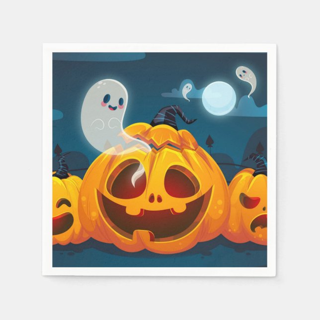 Cute Halloween Theme Napkin (Front)