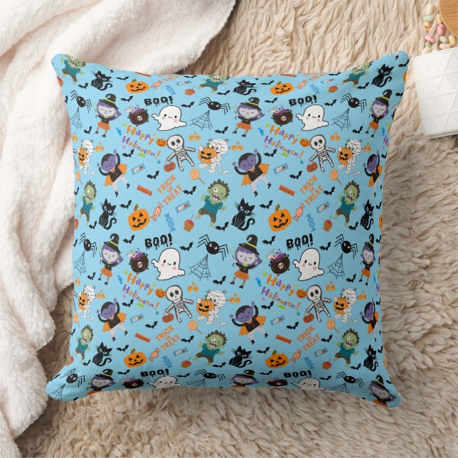 Cute Halloween Throw Pillow (Blanket)