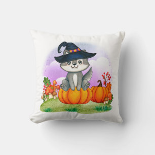 Cute Halloween Throw Pillow