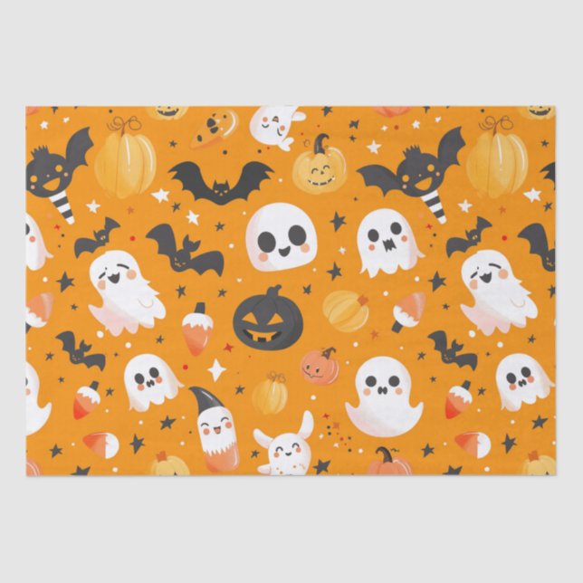 Cute Halloween  Tissue Paper (Front)