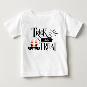 Cute Halloween Trick or Treat Witch Feet Kids Baby T-Shirt