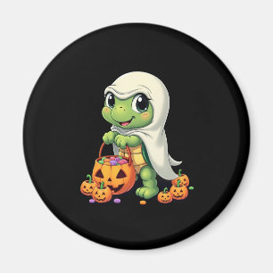 Cute Halloween Turtle Ghost with Candy (4) Magnet