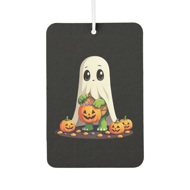 Cute Halloween Turtle Ghost with Candy (6) Air Freshener (Front)