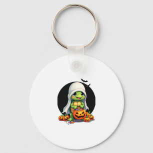 Cute Halloween Turtle Ghost with Candy (7) Keychain