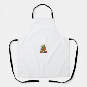 Cute Halloween Turtle Ghost with Candy (8) Apron