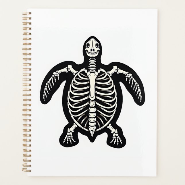 Cute Halloween Turtle Skeleton Tortoise Fossils Ar (Devant)