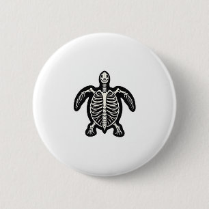 Cute Halloween Turtle Skeleton Tortoise Fossils Ar 2 Inch Round Button