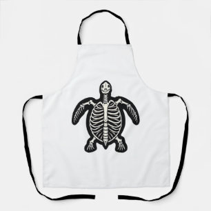 Cute Halloween Turtle Skeleton Tortoise Fossils Ar Apron