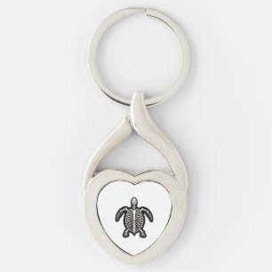 Cute Halloween Turtle Skeleton Tortoise Fossils Ar Keychain