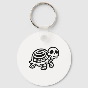 Cute Halloween Turtle Skeleton Tortoise Fossils Ar Keychain