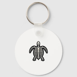 Cute Halloween Turtle Skeleton Tortoise Fossils Ar Keychain