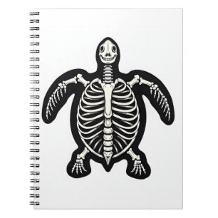 Cute Halloween Turtle Skeleton Tortoise Fossils Ar Notebook