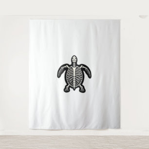 Cute Halloween Turtle Skeleton Tortoise Fossils Ar Tapestry