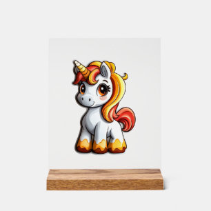 Cute Halloween Unicorn Candy Corn Horn Magical Hor Acrylic Sign