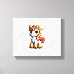 Cute Halloween Unicorn Candy Corn Horn Magical Hor Canvas Print