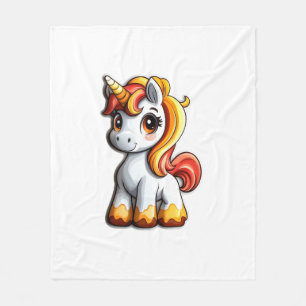 Cute Halloween Unicorn Candy Corn Horn Magical Hor Fleece Blanket