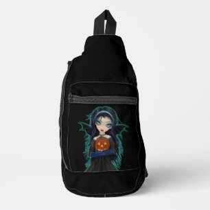 Cute Halloween Vampire and Pumpkin Sling Bag