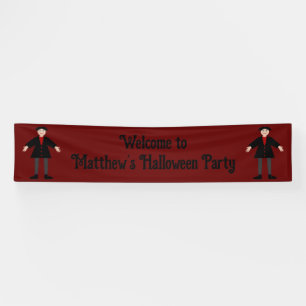 Cute Halloween Vampire Custom Banner