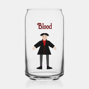 Cute Halloween Vampire Custom Can Glass