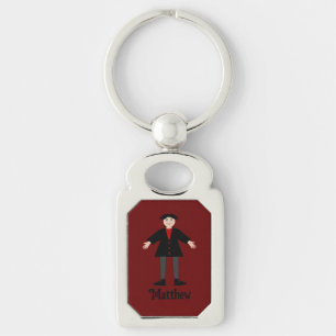 Cute Halloween Vampire Custom Name Keychain