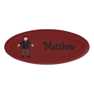 Cute Halloween Vampire Custom Name Tag