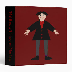 Cute Halloween Vampire Custom Recipe Binder