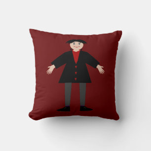 Cute Halloween Vampire Double Sided Throw Pillow