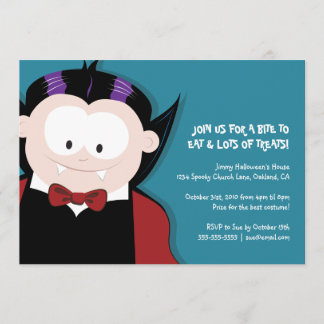 Cute Halloween Vampire | Kids Party Invitation