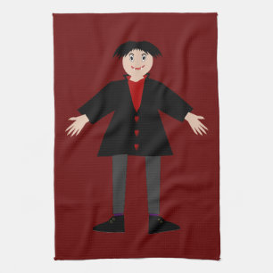 Cute Halloween Vampire Kitchen Towel