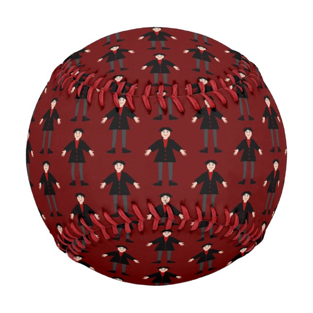 Cute Halloween Vampire Patterned Baseball (Front)