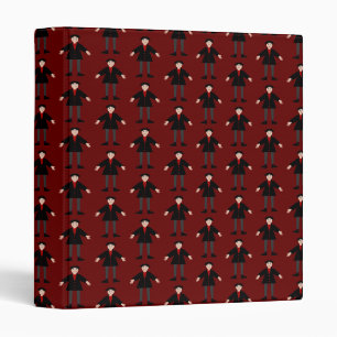 Cute Halloween Vampire Patterned Binder