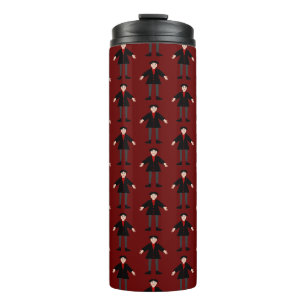 Cute Halloween Vampire Patterned Thermal Tumbler