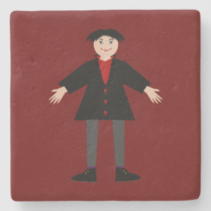 Cute Halloween Vampire Stone Coaster
