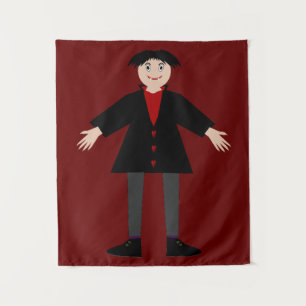 Cute Halloween Vampire Tapestry