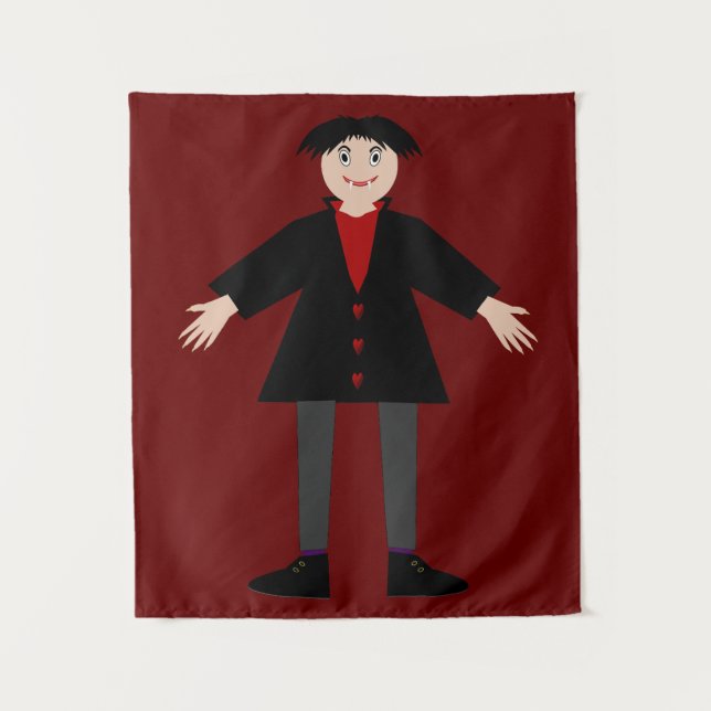 Cute Halloween Vampire Tapestry (Front)