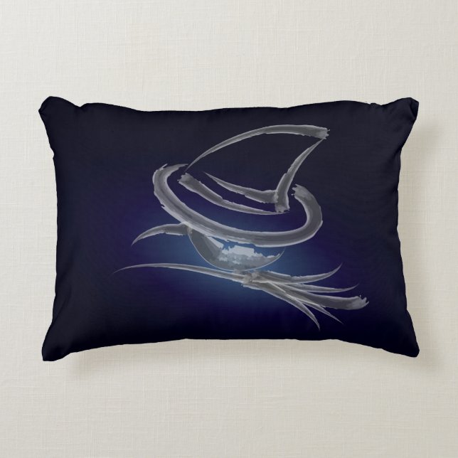 Cute Halloween witch 2 Accent Pillow (Front)