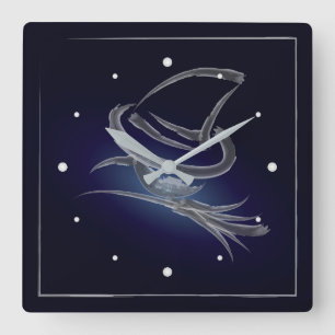 Cute Halloween witch 2 Square Wall Clock