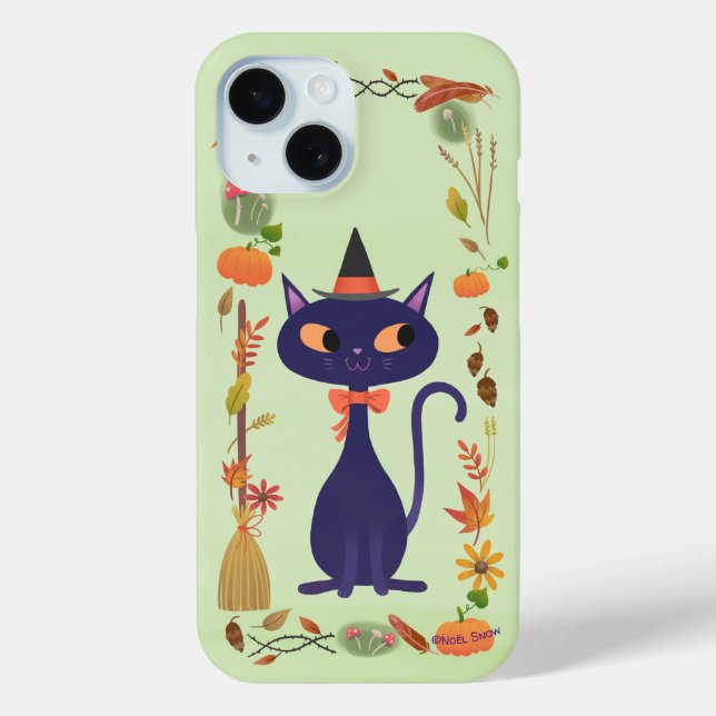 Cute Halloween Witch Cat Case-Mate iPhone Case (Back)