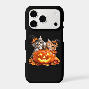Cute Halloween Witch Cats Glowing Pumpkin Custom
