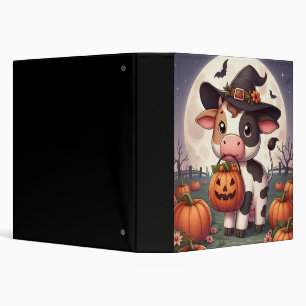 Cute Halloween witch cow Binder