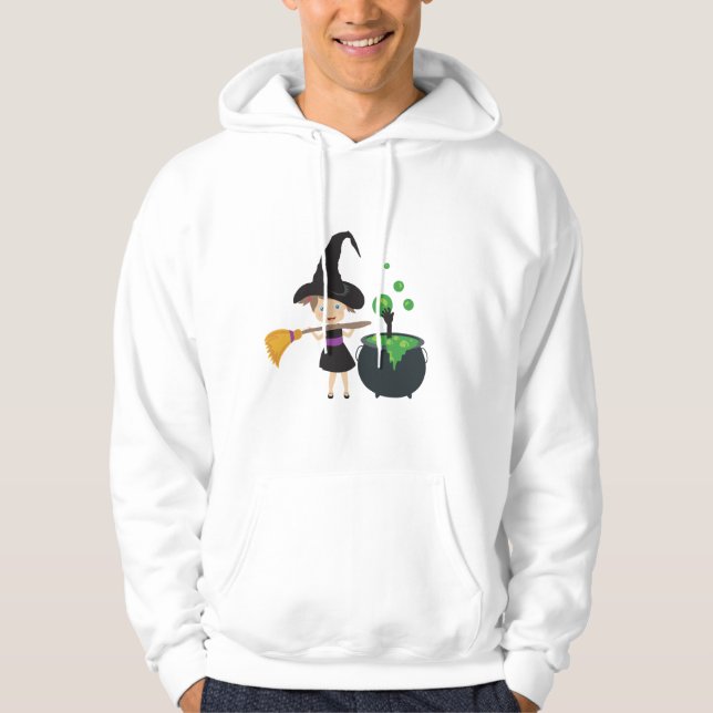 Cute Halloween Witch Hoodie (Front)